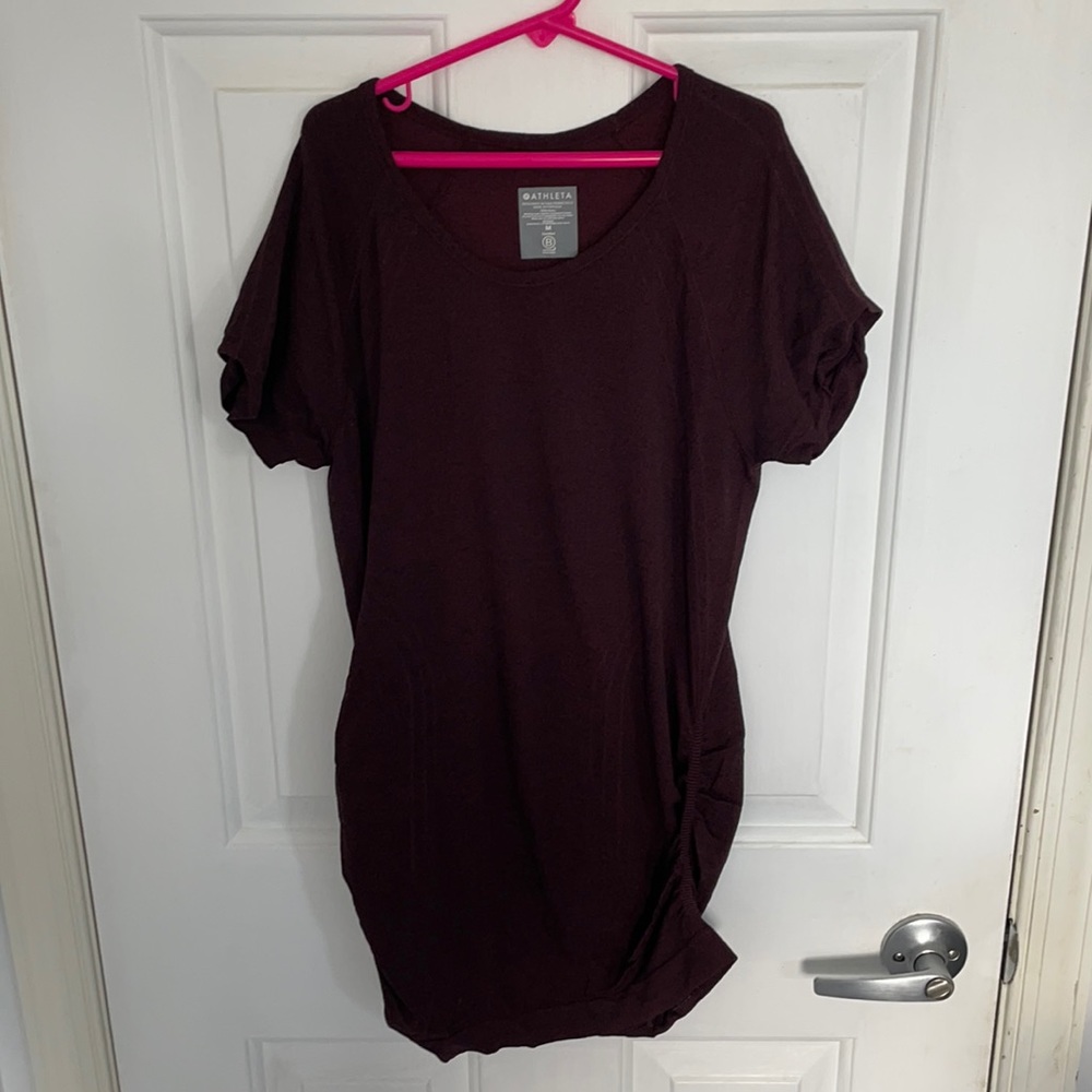 Wine color short sleeve top from Athleta size M